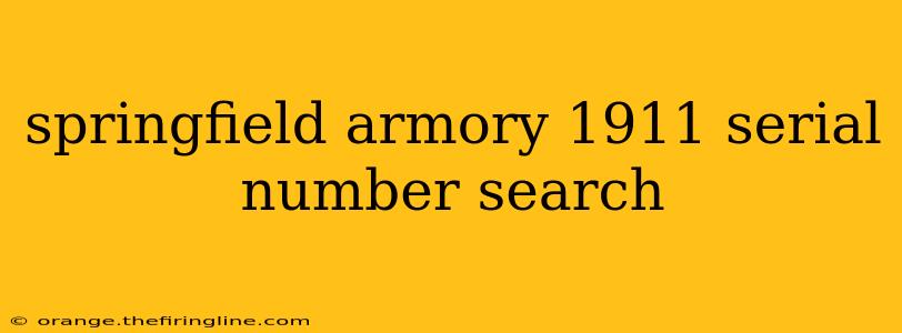 springfield armory 1911 serial number search