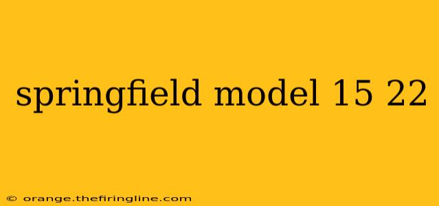 springfield model 15 22