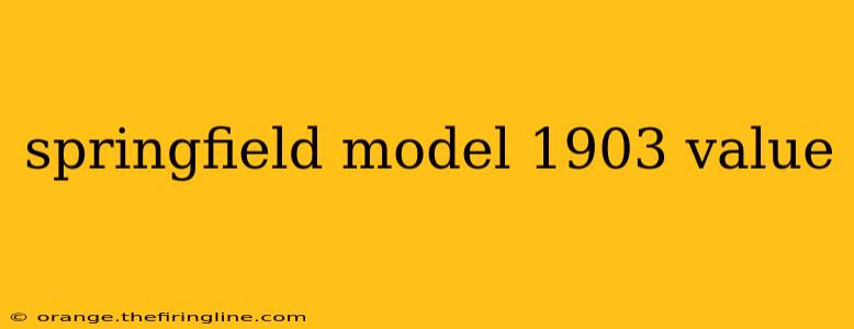 springfield model 1903 value