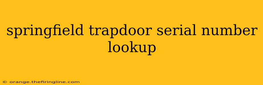 springfield trapdoor serial number lookup