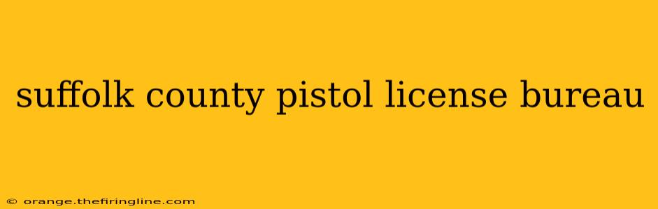 suffolk county pistol license bureau