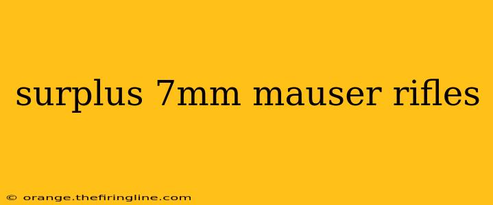 surplus 7mm mauser rifles