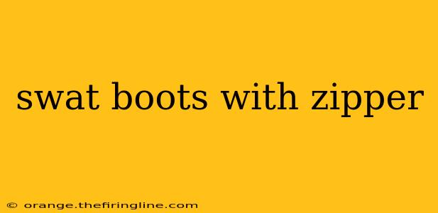 swat boots with zipper