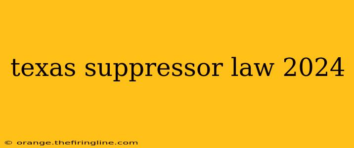 texas suppressor law 2024