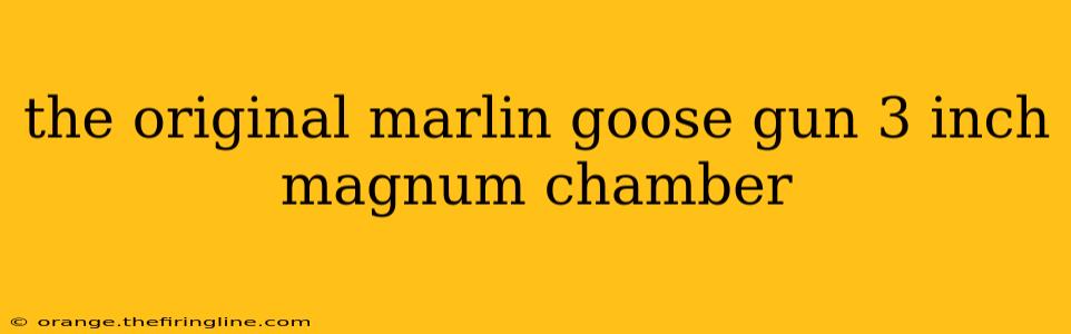 the original marlin goose gun 3 inch magnum chamber