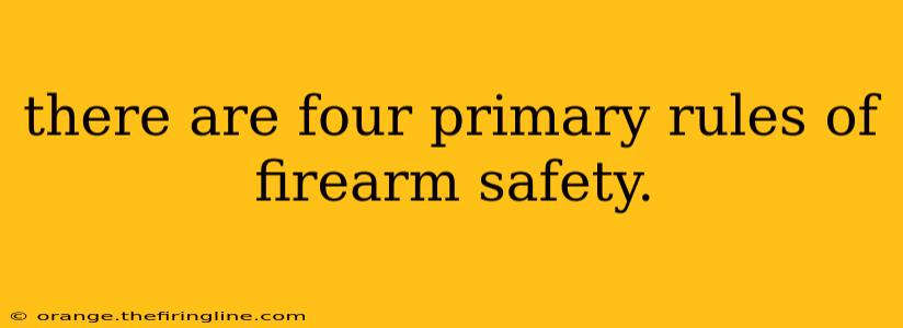 there are four primary rules of firearm safety.