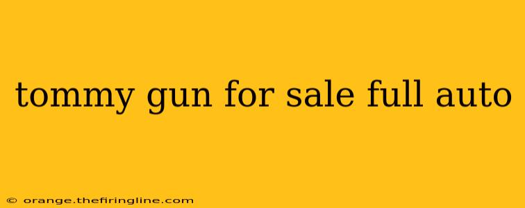 tommy gun for sale full auto