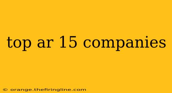 top ar 15 companies