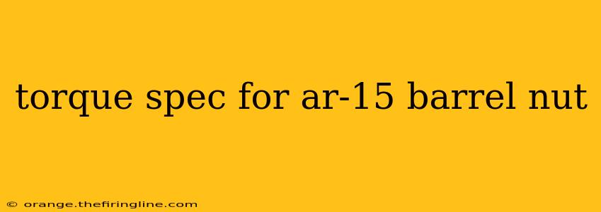 torque spec for ar-15 barrel nut