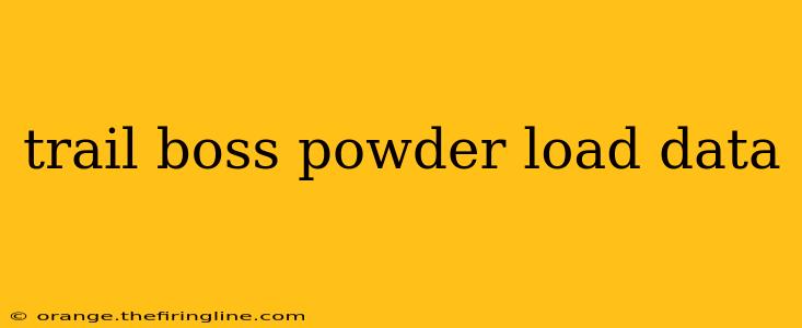 trail boss powder load data