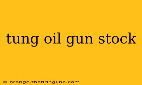 tung oil gun stock