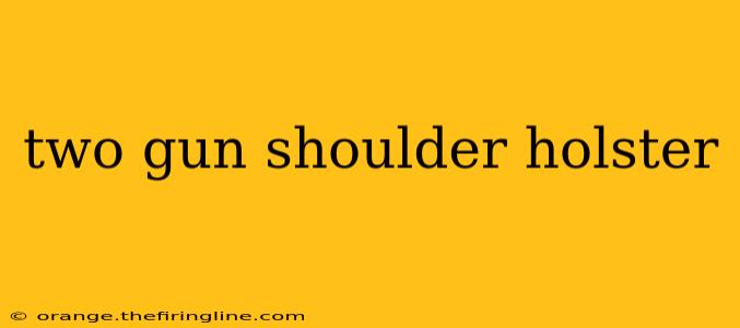 two gun shoulder holster