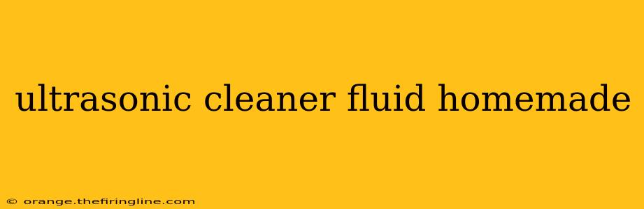 ultrasonic cleaner fluid homemade