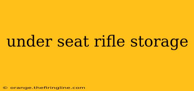 under seat rifle storage