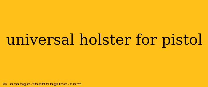 universal holster for pistol