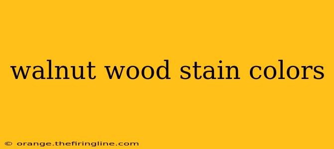 walnut wood stain colors