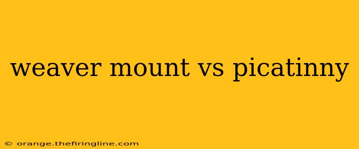 weaver mount vs picatinny