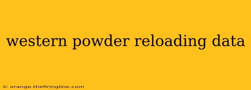 western powder reloading data