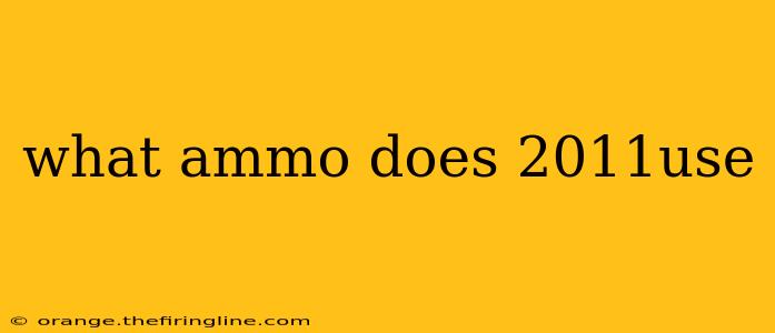 what ammo does 2011use