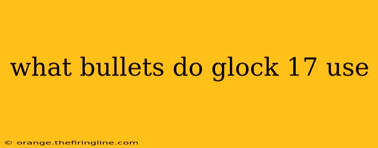 what bullets do glock 17 use