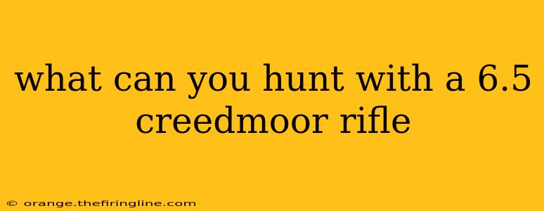 what can you hunt with a 6.5 creedmoor rifle