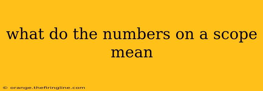 what do the numbers on a scope mean