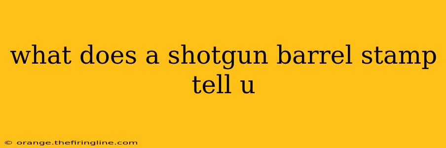 what does a shotgun barrel stamp tell u