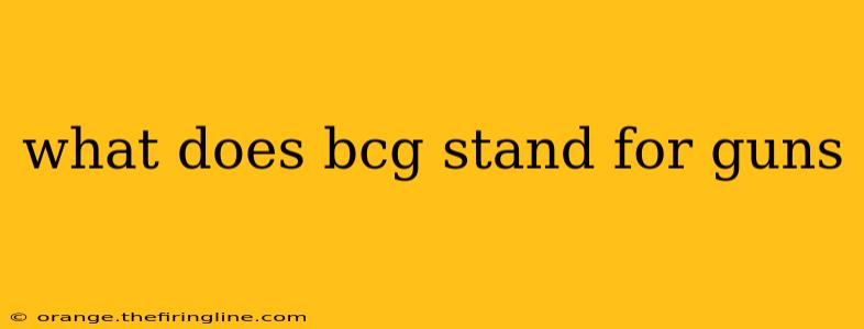 what does bcg stand for guns