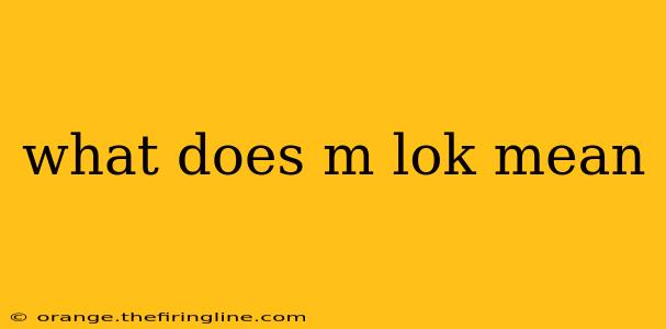 what does m lok mean