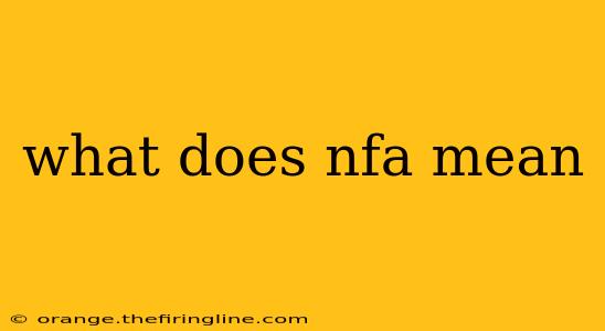 what does nfa mean