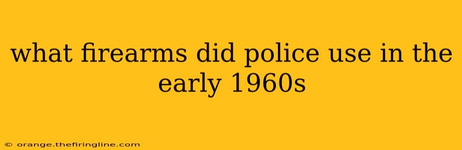 what firearms did police use in the early 1960s