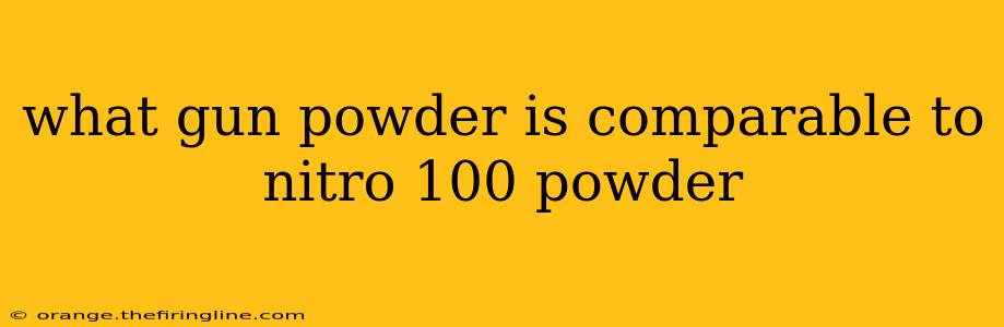 what gun powder is comparable to nitro 100 powder