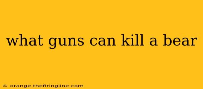 what guns can kill a bear