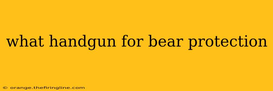 what handgun for bear protection