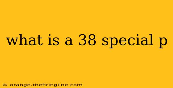 what is a 38 special p