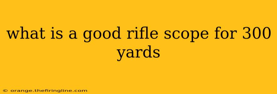 what is a good rifle scope for 300 yards