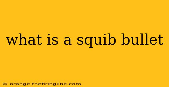 what is a squib bullet