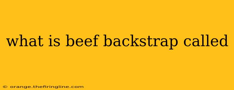 what is beef backstrap called