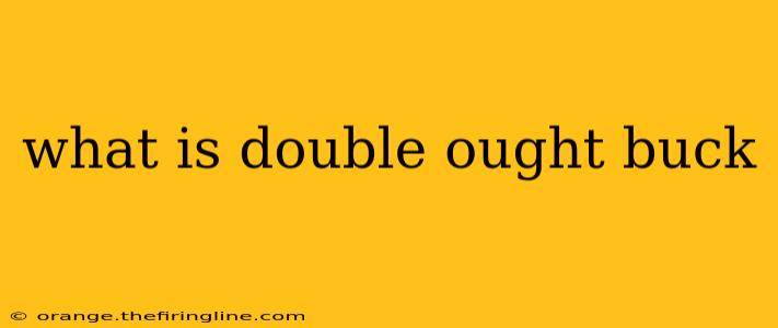 what is double ought buck