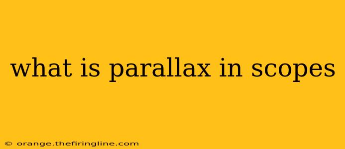 what is parallax in scopes