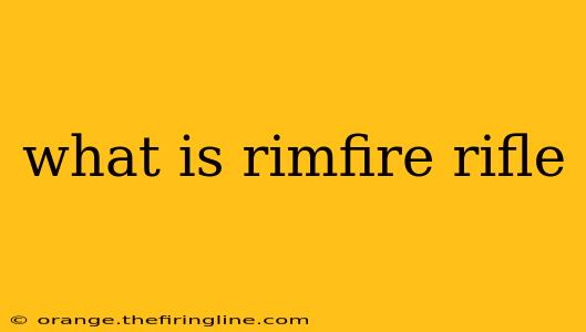 what is rimfire rifle