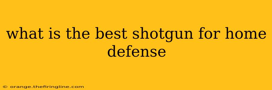 what is the best shotgun for home defense