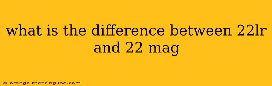 what is the difference between 22lr and 22 mag