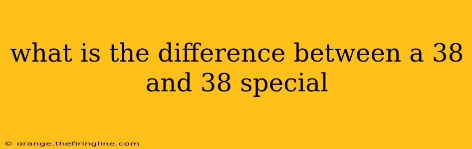 what is the difference between a 38 and 38 special