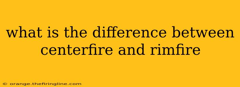 what is the difference between centerfire and rimfire