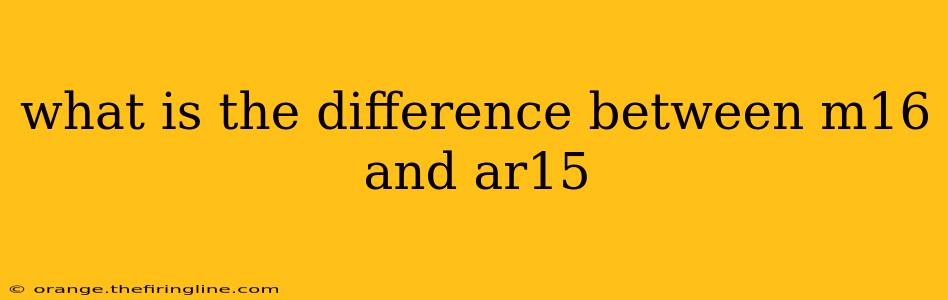 what is the difference between m16 and ar15