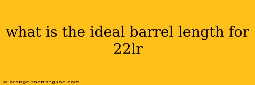 what is the ideal barrel length for 22lr