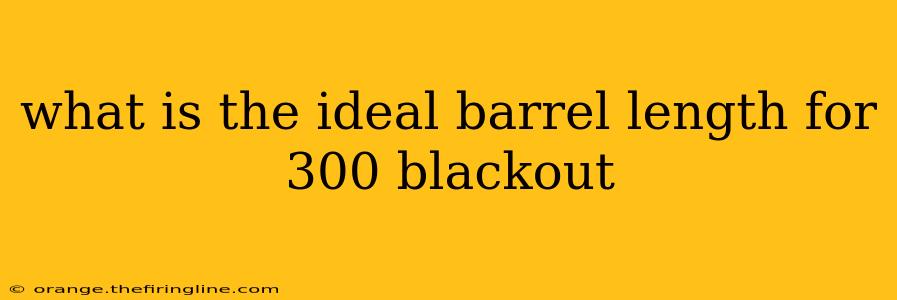 what is the ideal barrel length for 300 blackout