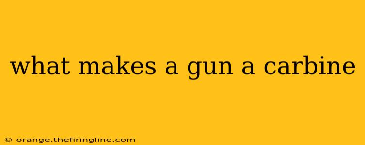 what makes a gun a carbine