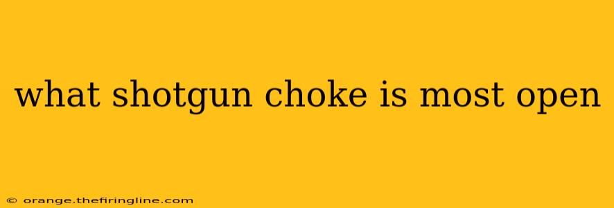 what shotgun choke is most open